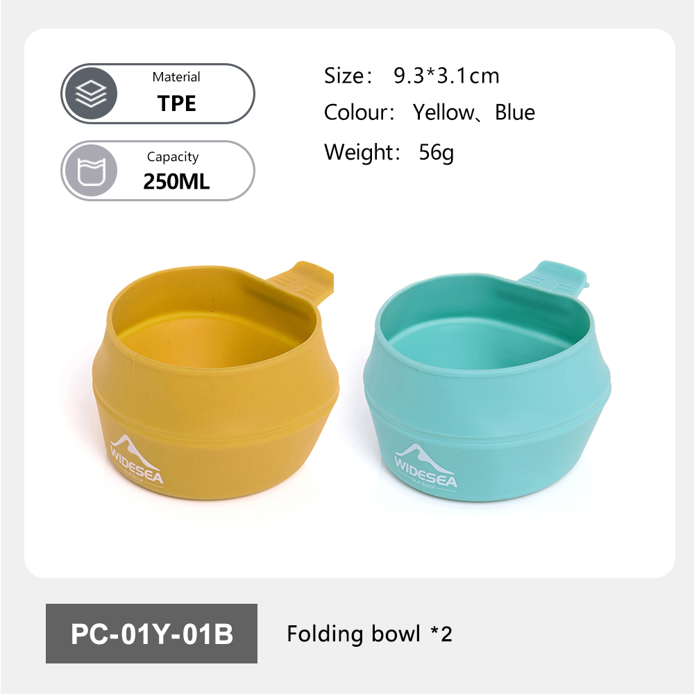 Outdoor Camping Dining Set - Widesea Camping 250ml Miękki składany kubek