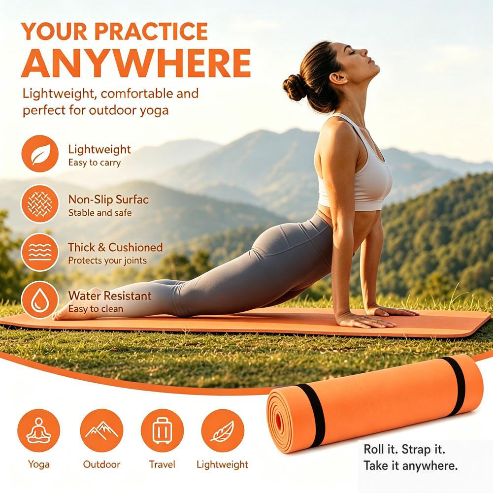 Antypoślizgowa mata do jogi z  – Outdoor Camping Rugs recenzja i cena