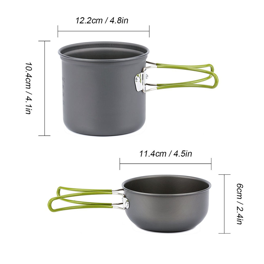 Ultralekkie garnki kempingowe  – Outdoor Camping Dining Set recenzja i cena