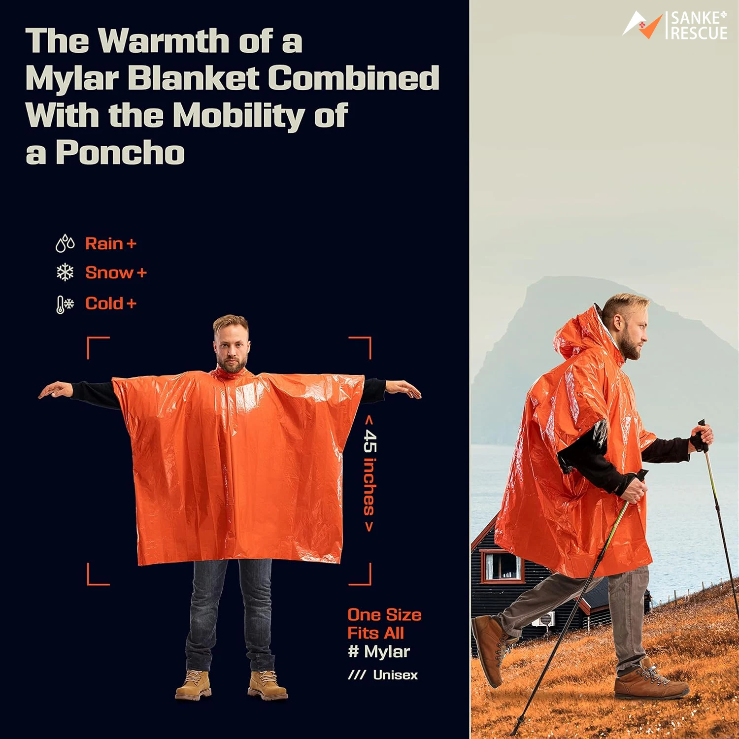 Poncho przeciwdeszczowe awaryj – Camping Rain Poncho recenzja i cena