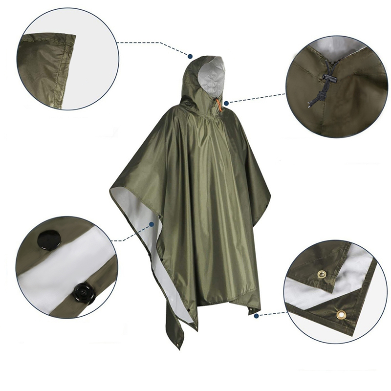 Wytrzymałe poncho przeciwdeszc – Camping Rain Poncho recenzja i cena