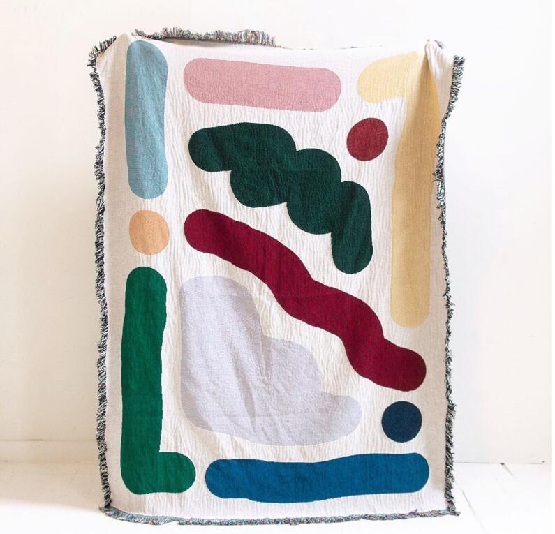 Kolorowe linie bawełna podróż  – Outdoor Camping Rugs recenzja i cena