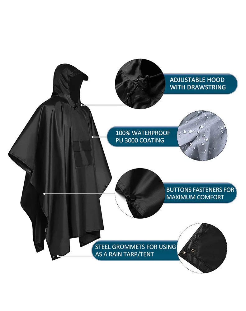 2026 Ponczo przeciwdeszczowe z – Camping Rain Poncho recenzja i cena